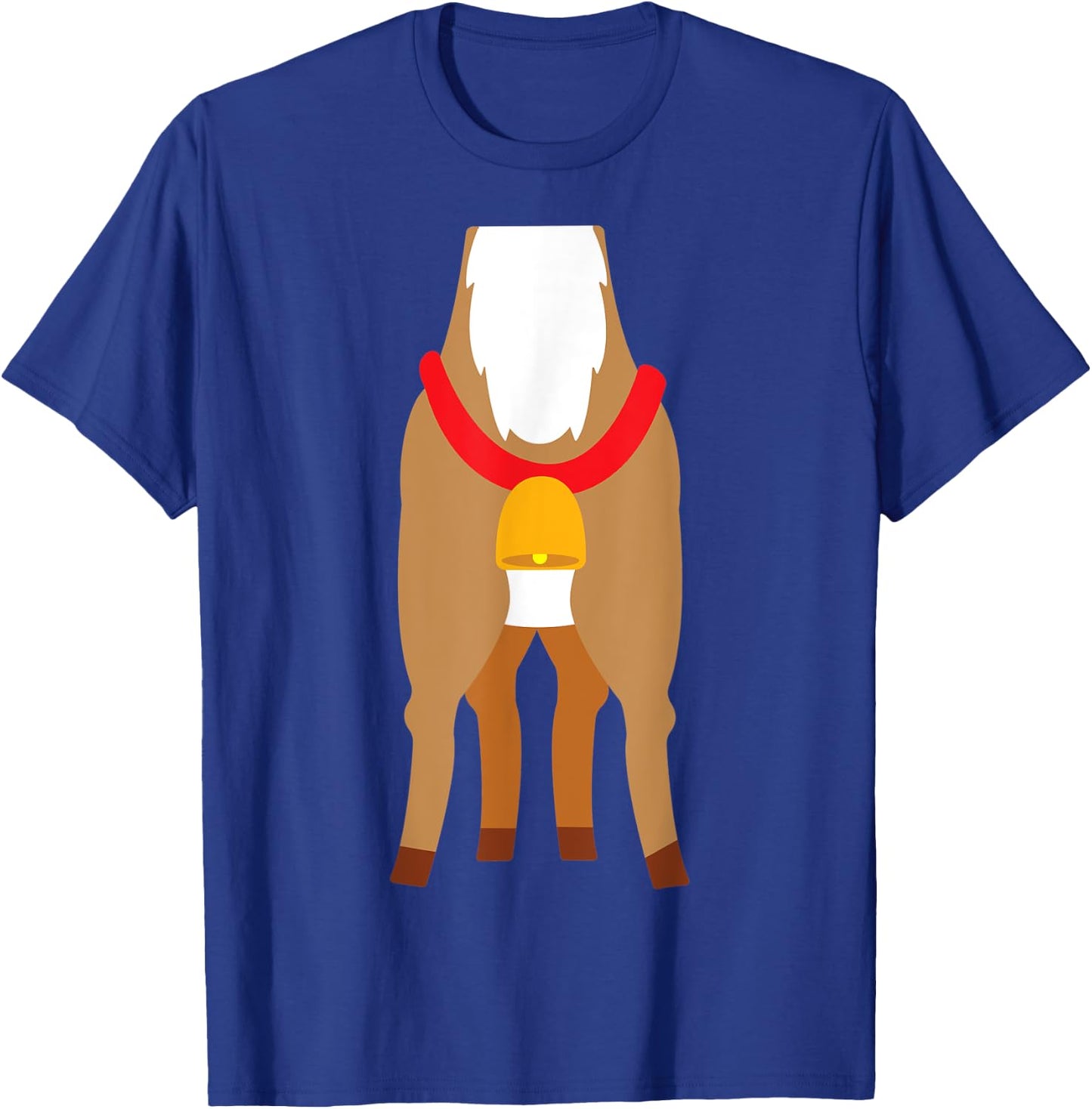 Reindeer Costume Head Funny Simple Easy Christmas Gift T-Shirt - T-Shirt | Royal