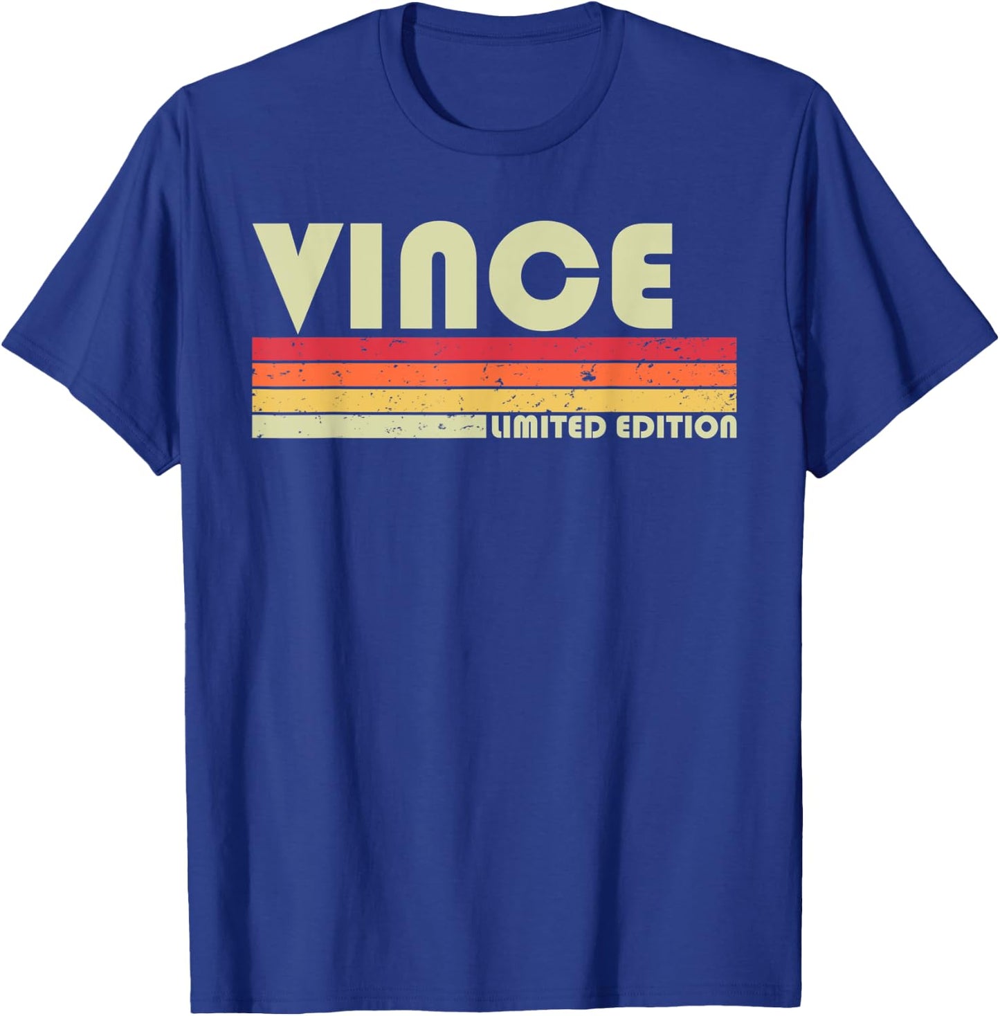 VINCE Gift Name Personalized Funny Retro Vintage Birthday T-Shirt - T-Shirt | Royal