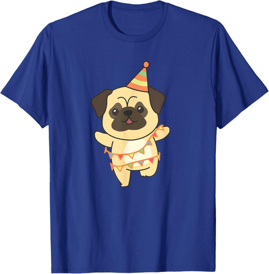 Birthday Pug For Children A Birthday Pug T-Shirt - T-Shirt | Royal