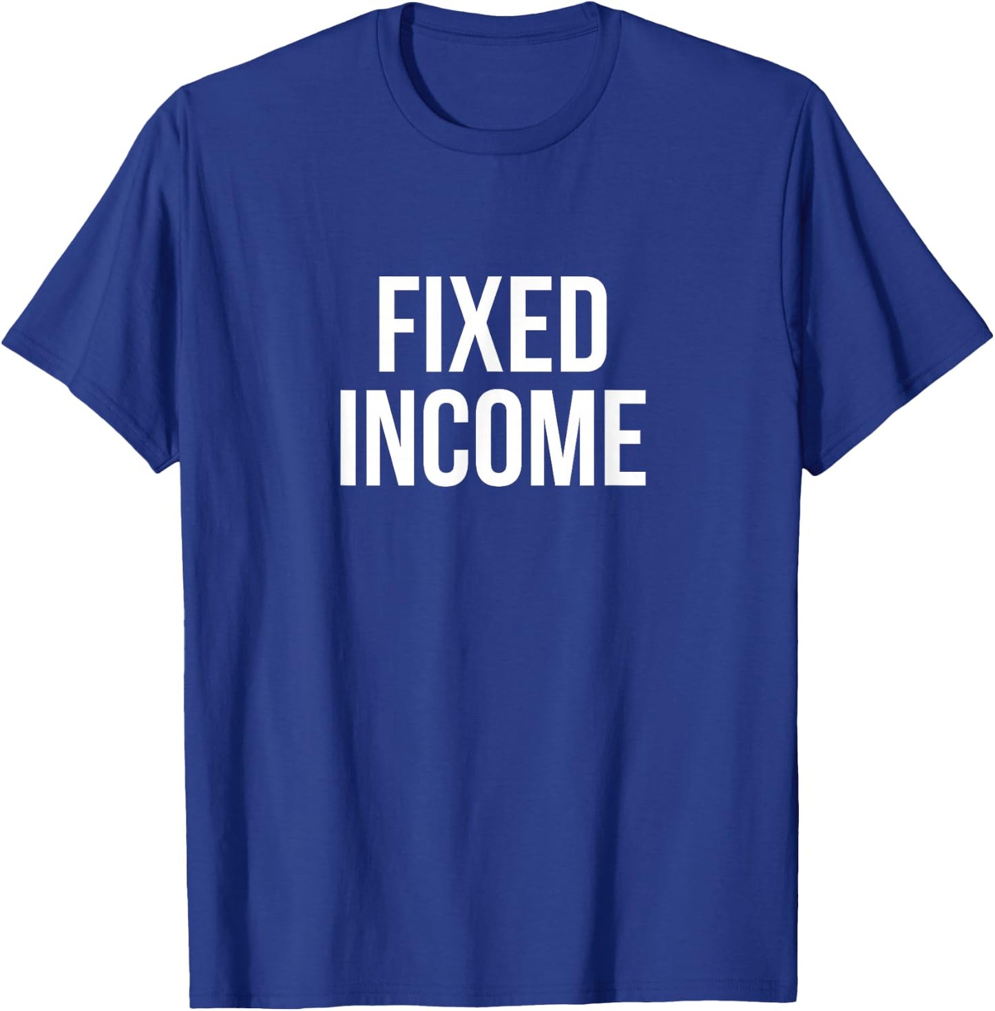 Fixed Income Black Modern Letter Print T-Shirt - T-Shirt | Royal