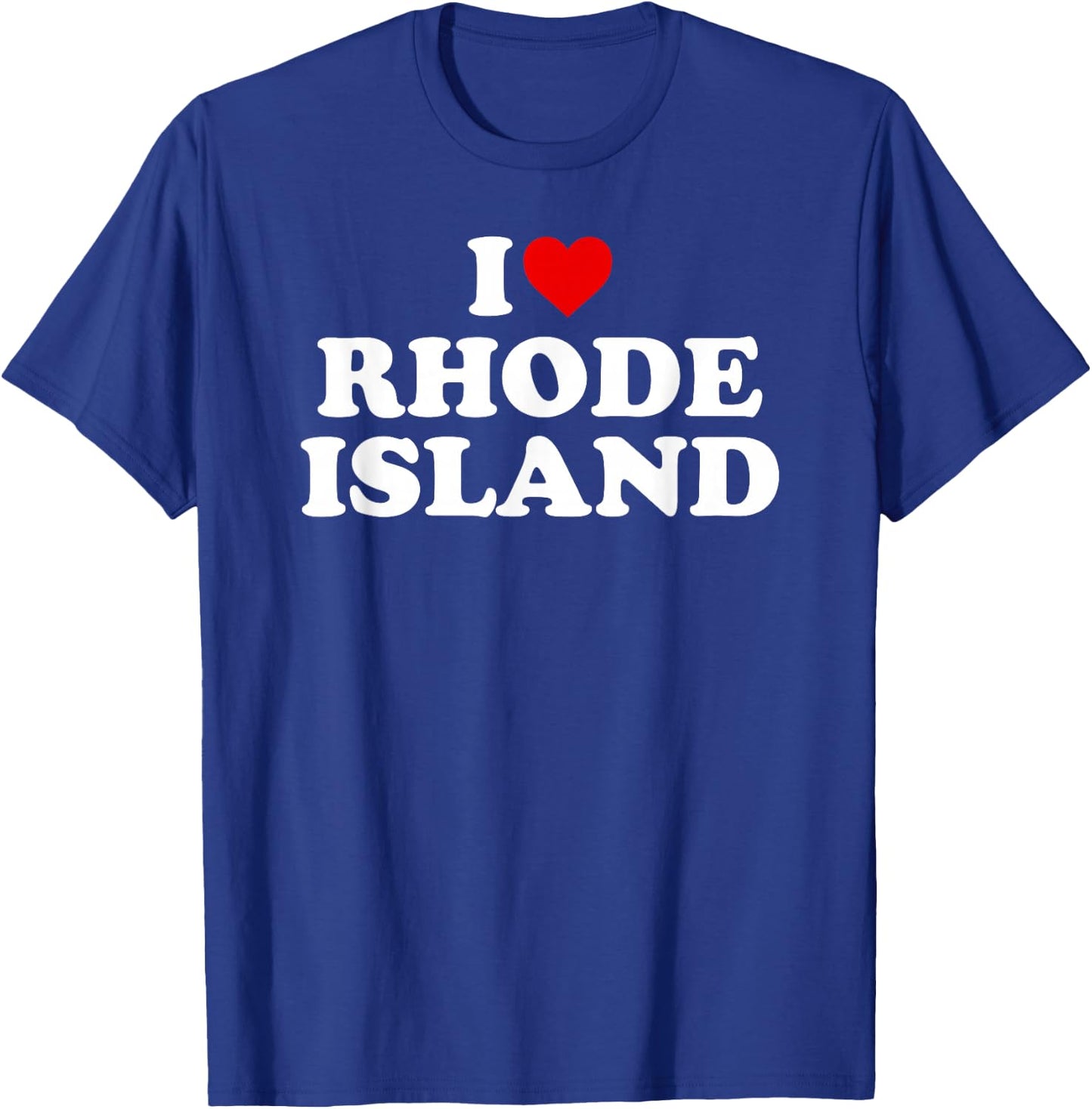 I Love Rhode Island - Heart T-Shirt - T-Shirt | Royal