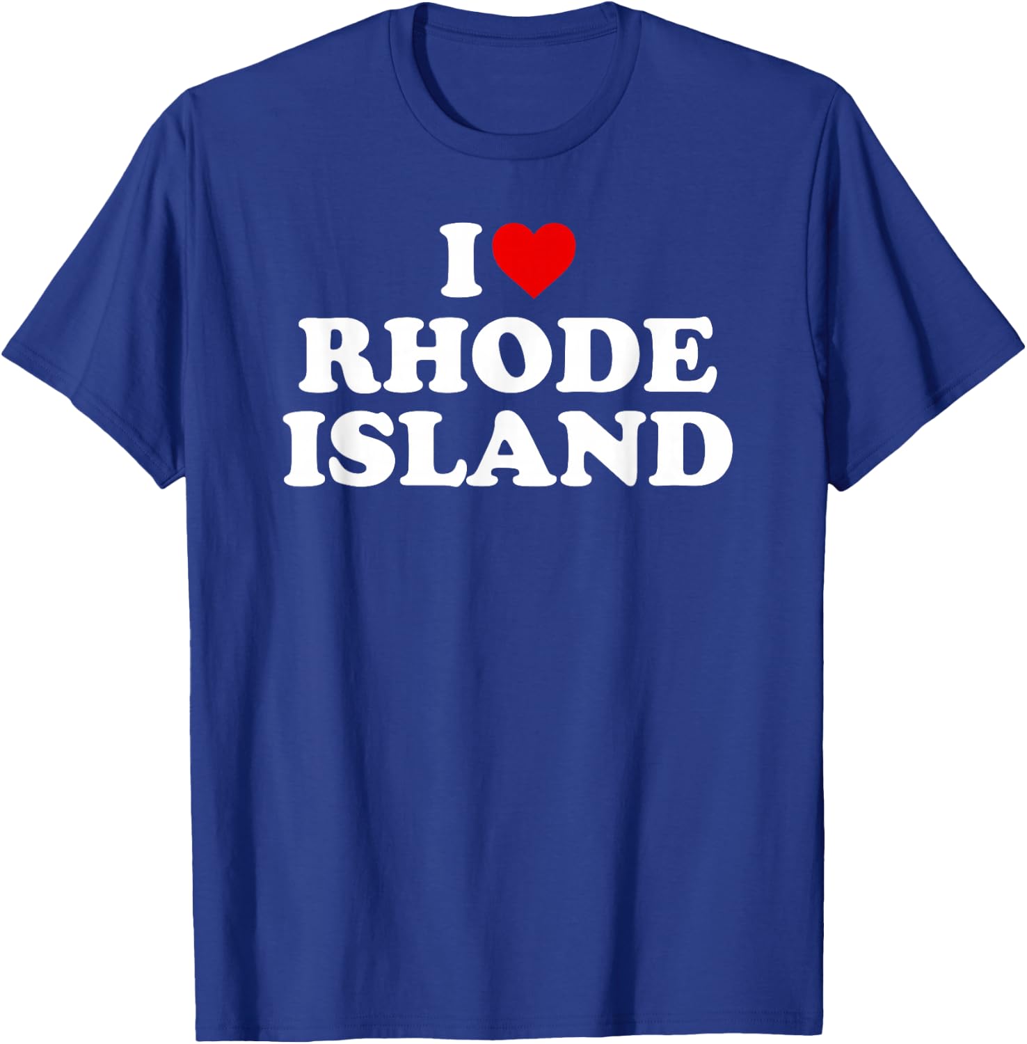I Love Rhode Island - Heart T-Shirt - T-Shirt | Royal