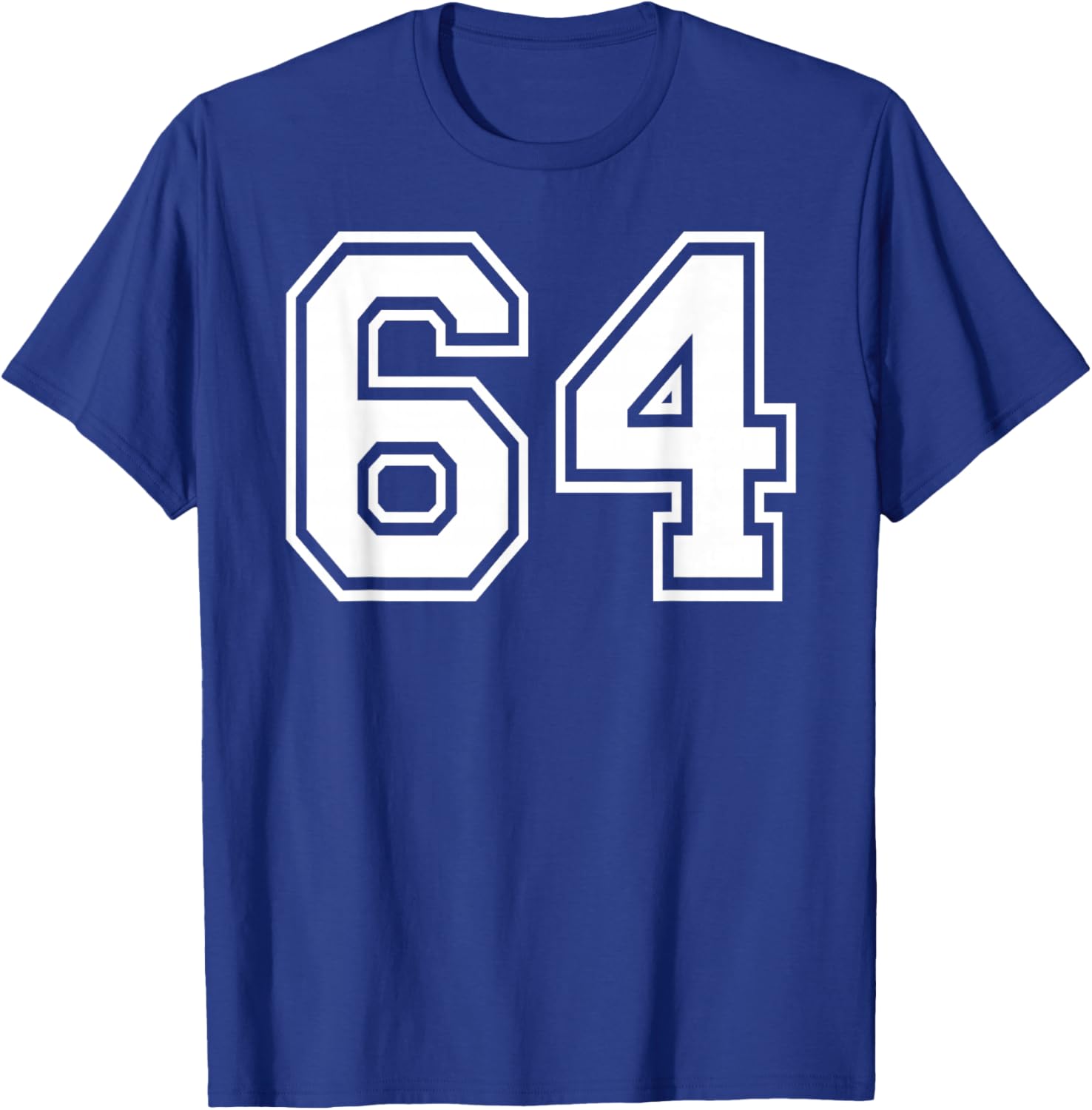 Sportgrafik mit der Zahl 64, Nummer 64, Teamsport, passend zum Gymnastik-Design T-Shirt - T-Shirt | Royal