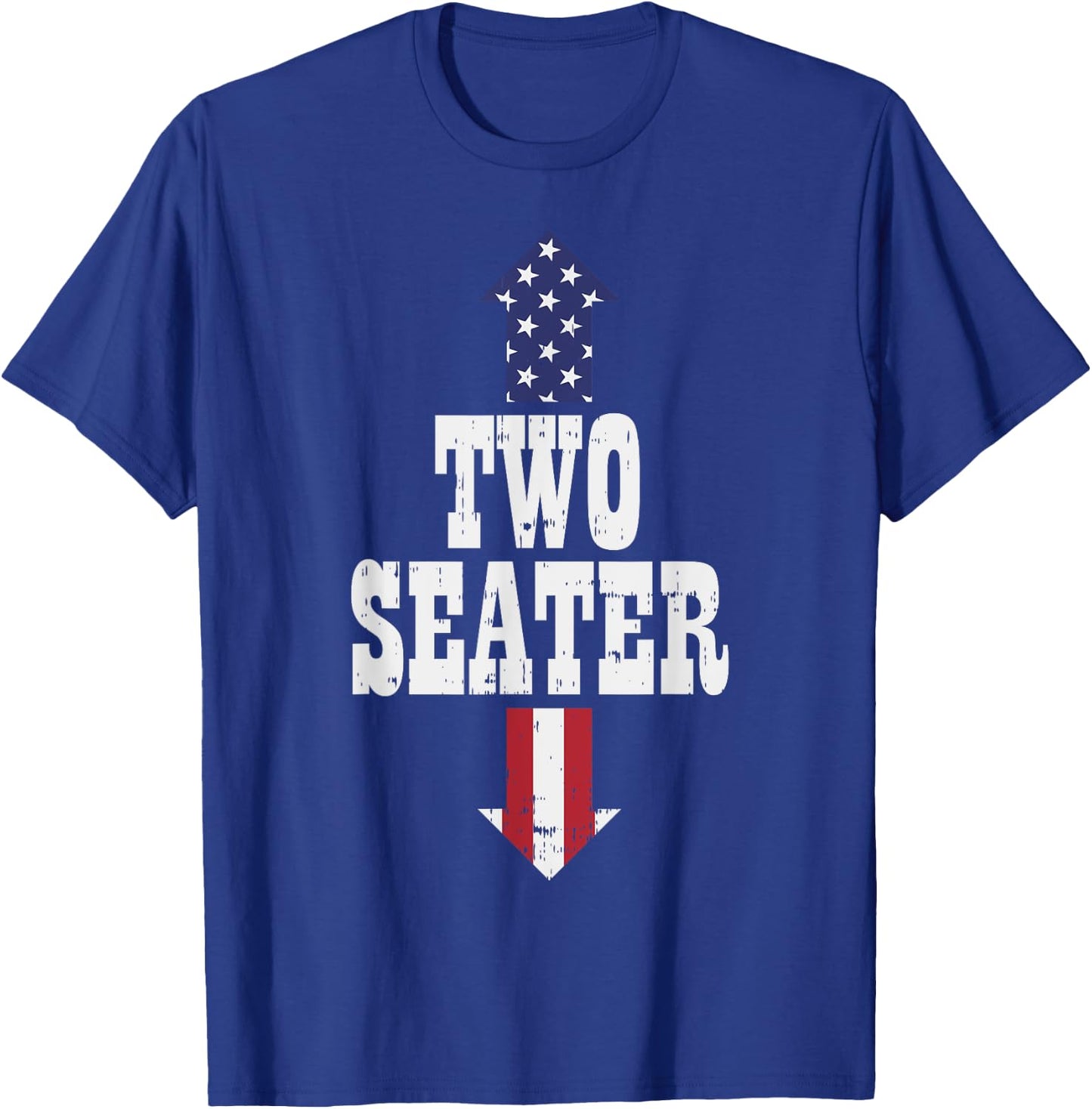 Two Seater Funny USA 4th Of July Party Naughty Adult Gift T-Shirt - T-Shirt | Royal
