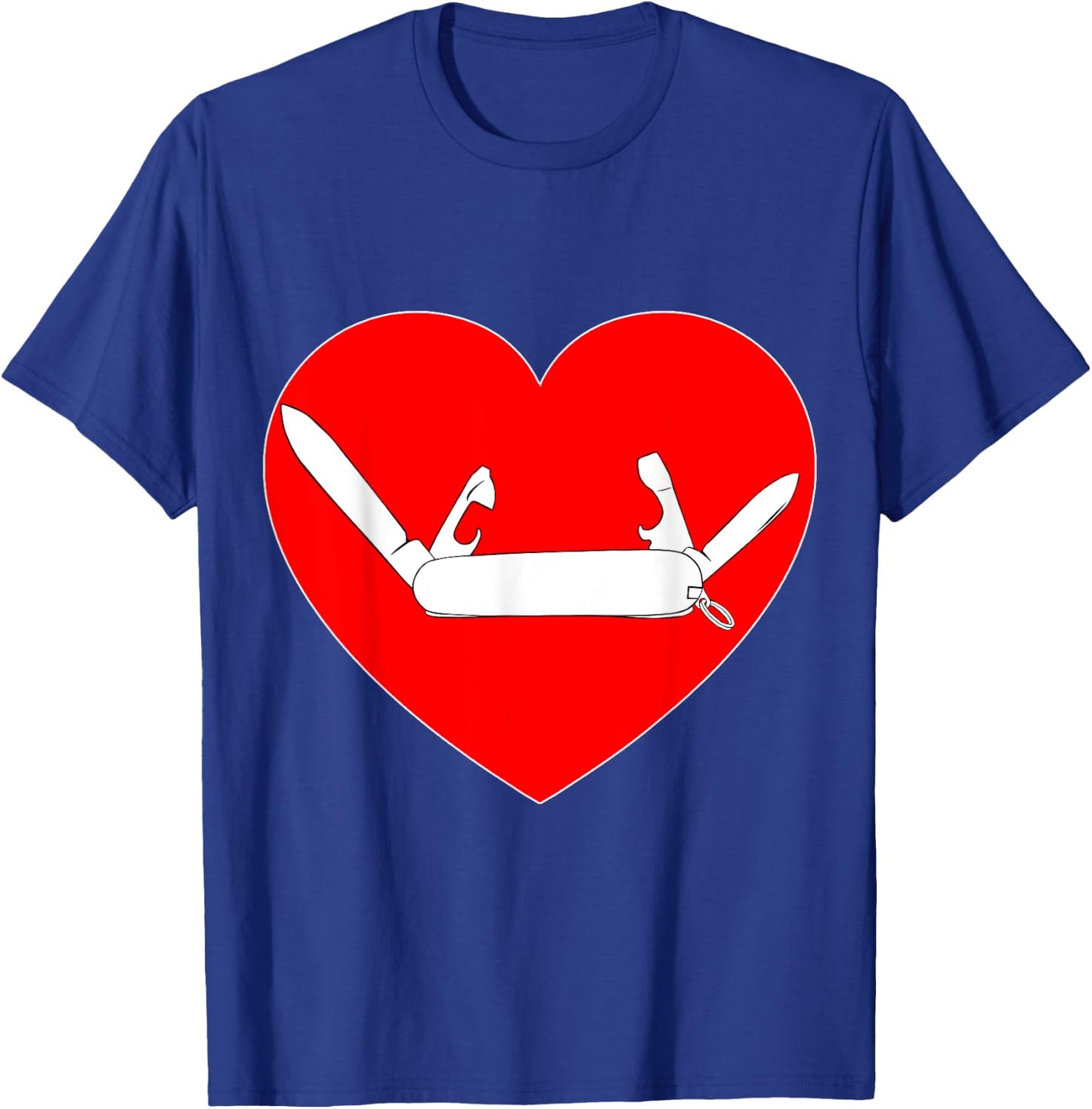 Folding Pocket Knife! Outdoor, Hiking, Camping and Bushcraft T-Shirt - T-Shirt | Royal