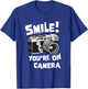 Funny photographer, Smile you're on camera, photography film T-Shirt - T-Shirt | Royal