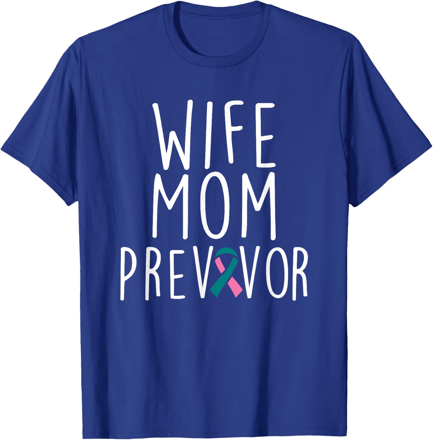 BRCA2 Breast Cancer Wife Mom Pink Ribbon Awareness Gift T-Shirt - T-Shirt | Royal