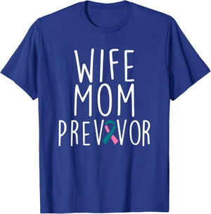 BRCA2 Breast Cancer Wife Mom Pink Ribbon Awareness Gift T-Shirt - T-Shirt | Royal