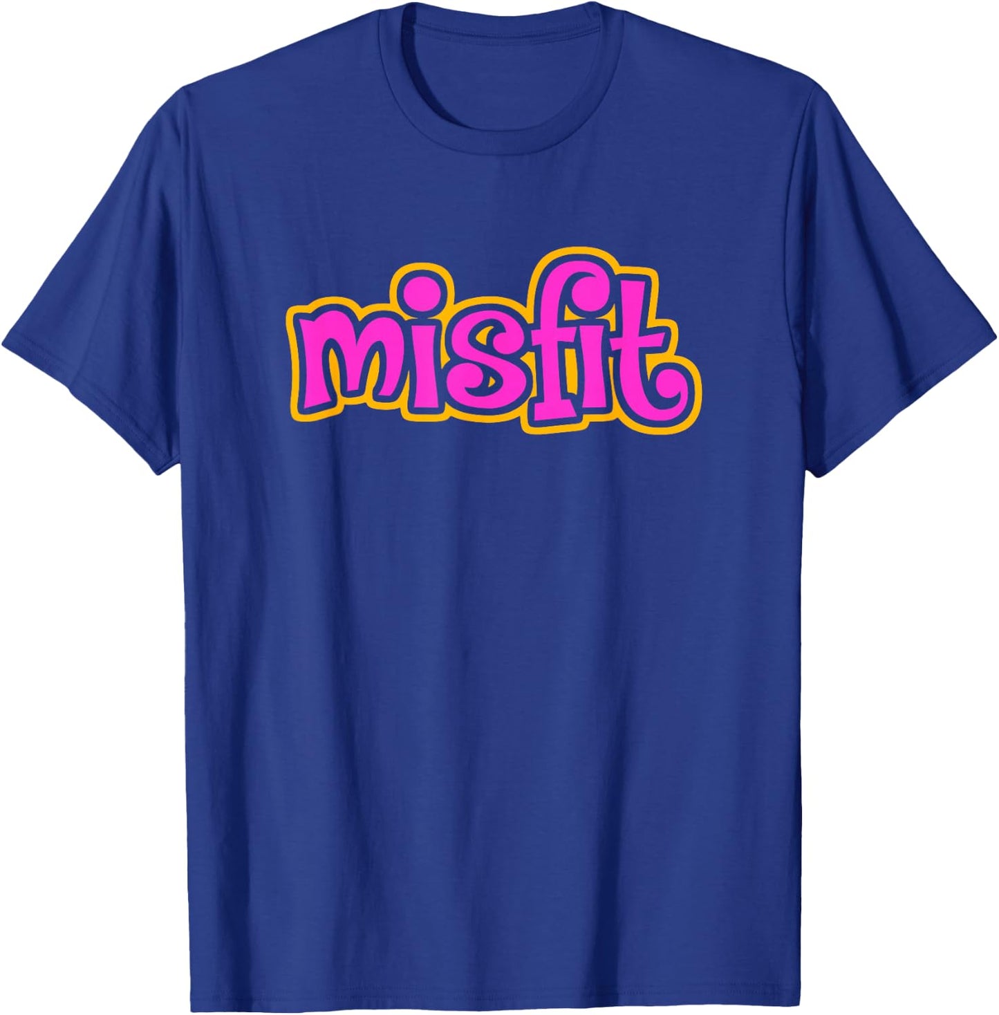 The Summer of Sugar Misfit Letter Print - Women's Adults Black Small Classic Fit Short Sleeve Summer Exercise and Fitness Casual T-Shirt - T-Shirt | Royal