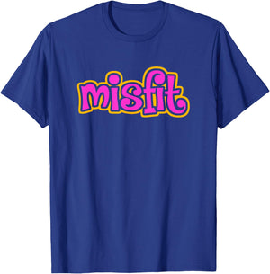 The Summer of Sugar Misfit Letter Print - Women's Adults Black Small Classic Fit Short Sleeve Summer Exercise and Fitness Casual T-Shirt - T-Shirt | Royal