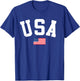USA Shirt Men Women Kids American Flag Patriotic 4th of July T-Shirt - T-Shirt | Royal