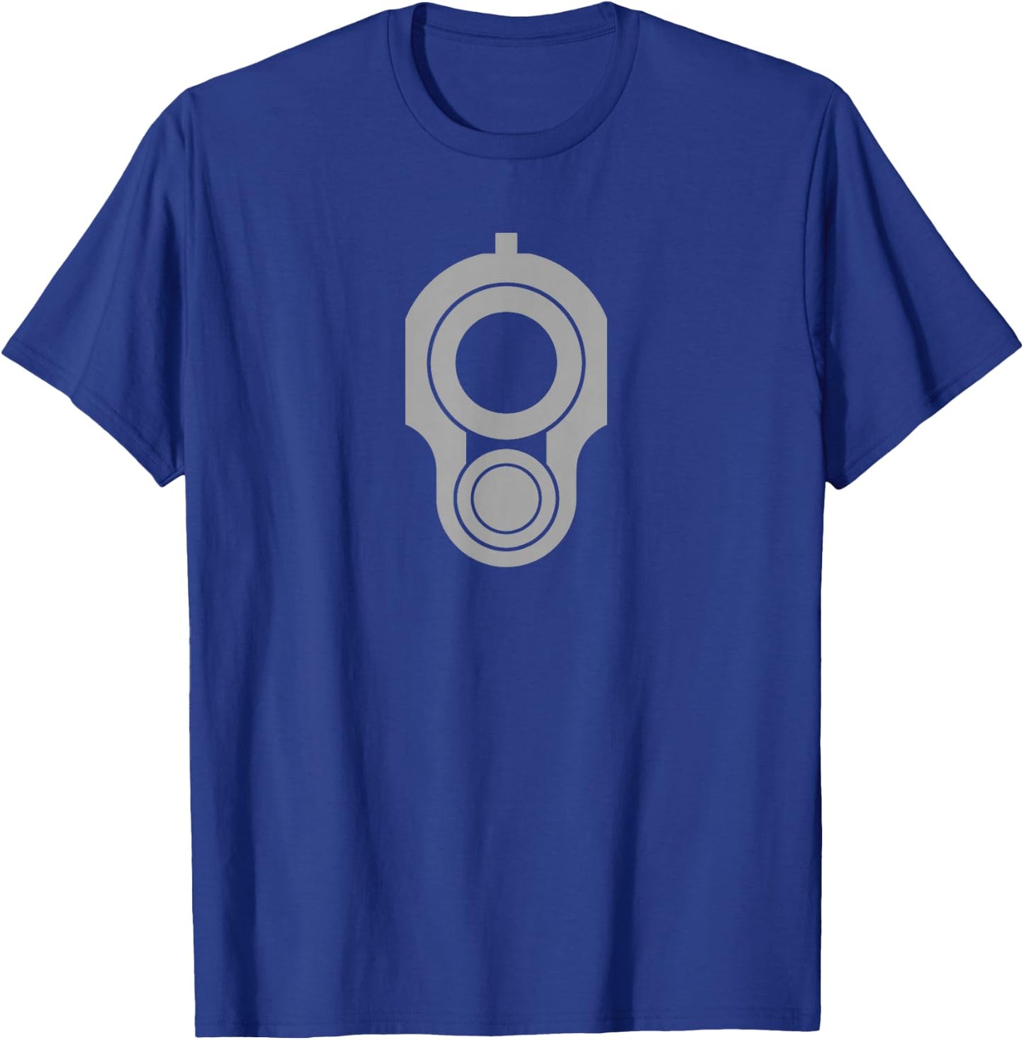 1911 Pistol Logo Design (Grey)- 1911 Gun T-Shirt - T-Shirt | Royal