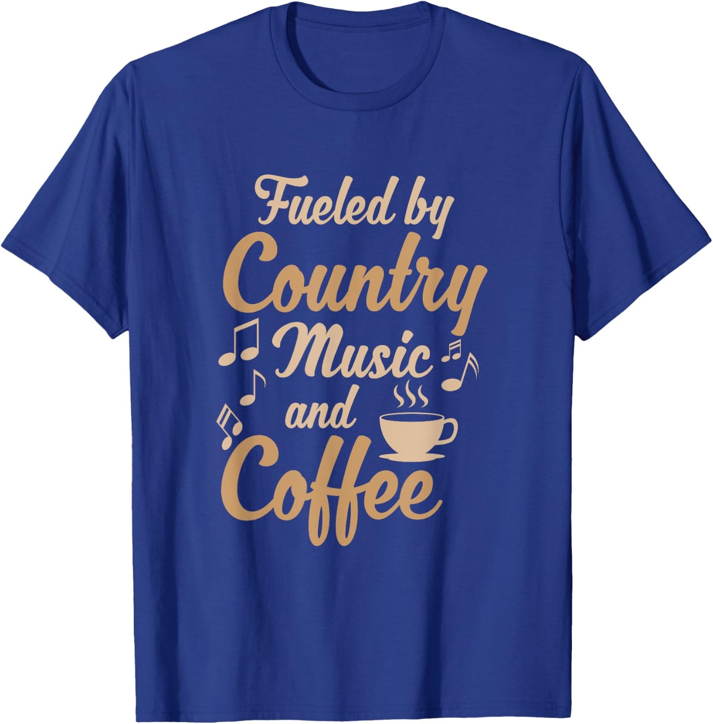 Musician Clothing Gifts Women Men Country Music And Coffee T-Shirt - T-Shirt | Royal