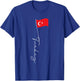 Turkey Signature Flag Pole - Elegant Patriotic Turkish Flag T-Shirt - T-Shirt | Royal