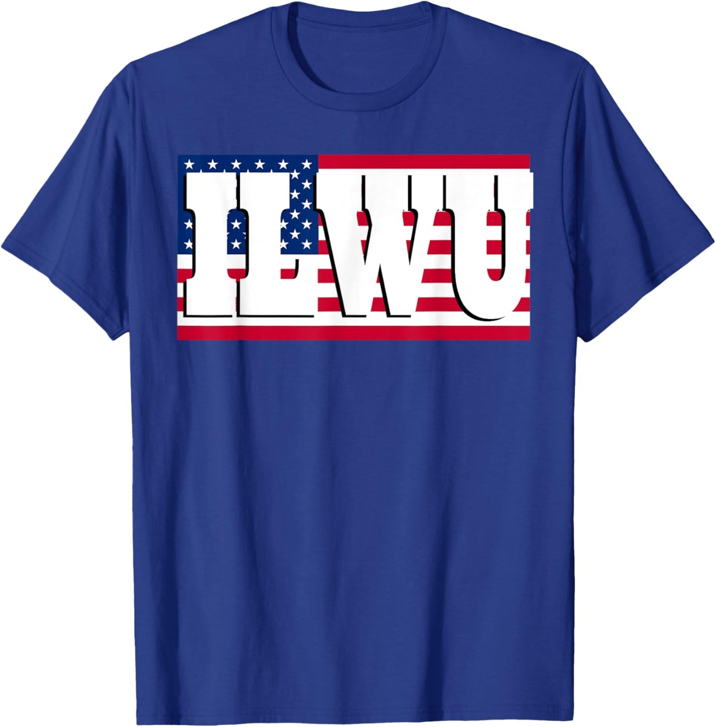 ILWU AMERICAN FLAG Women Men T-Shirt - T-Shirt | Royal