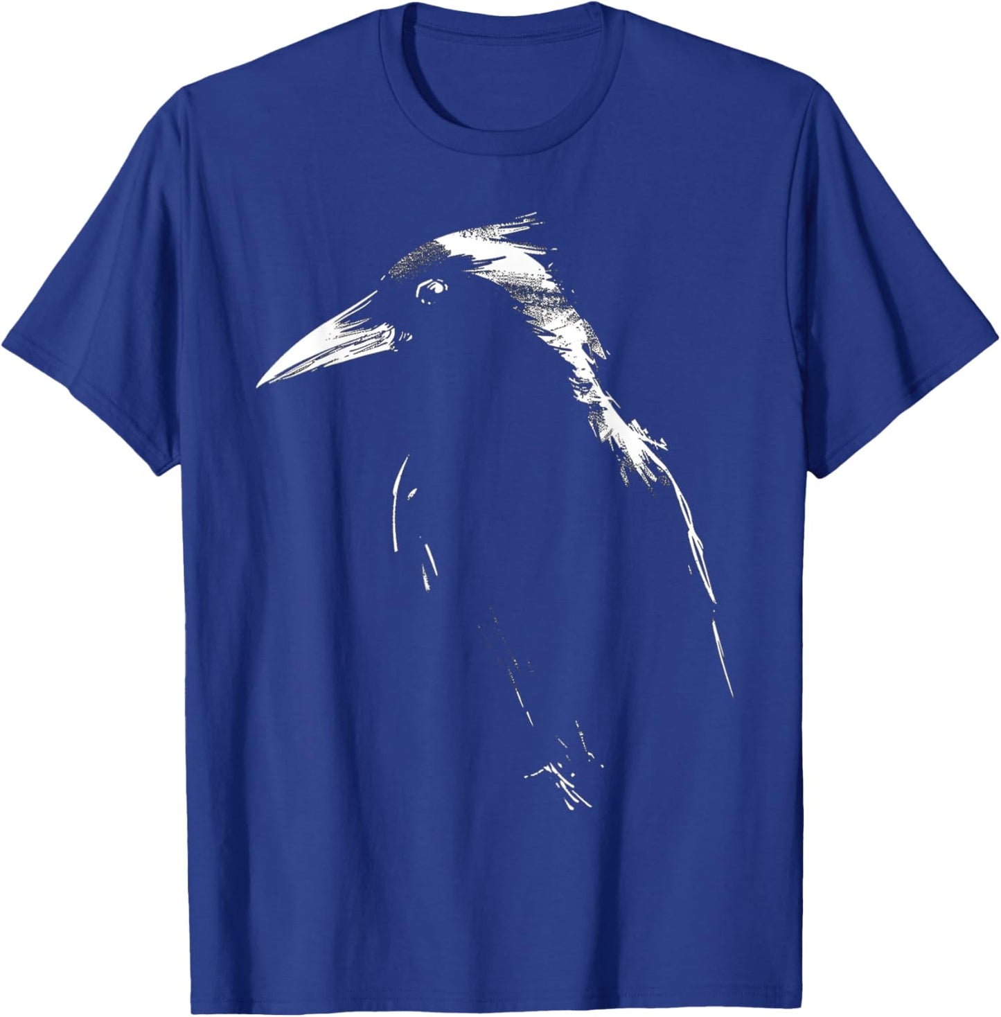 Raven Drawing Animal Art Bird Crow T-Shirt - T-Shirt | Royal