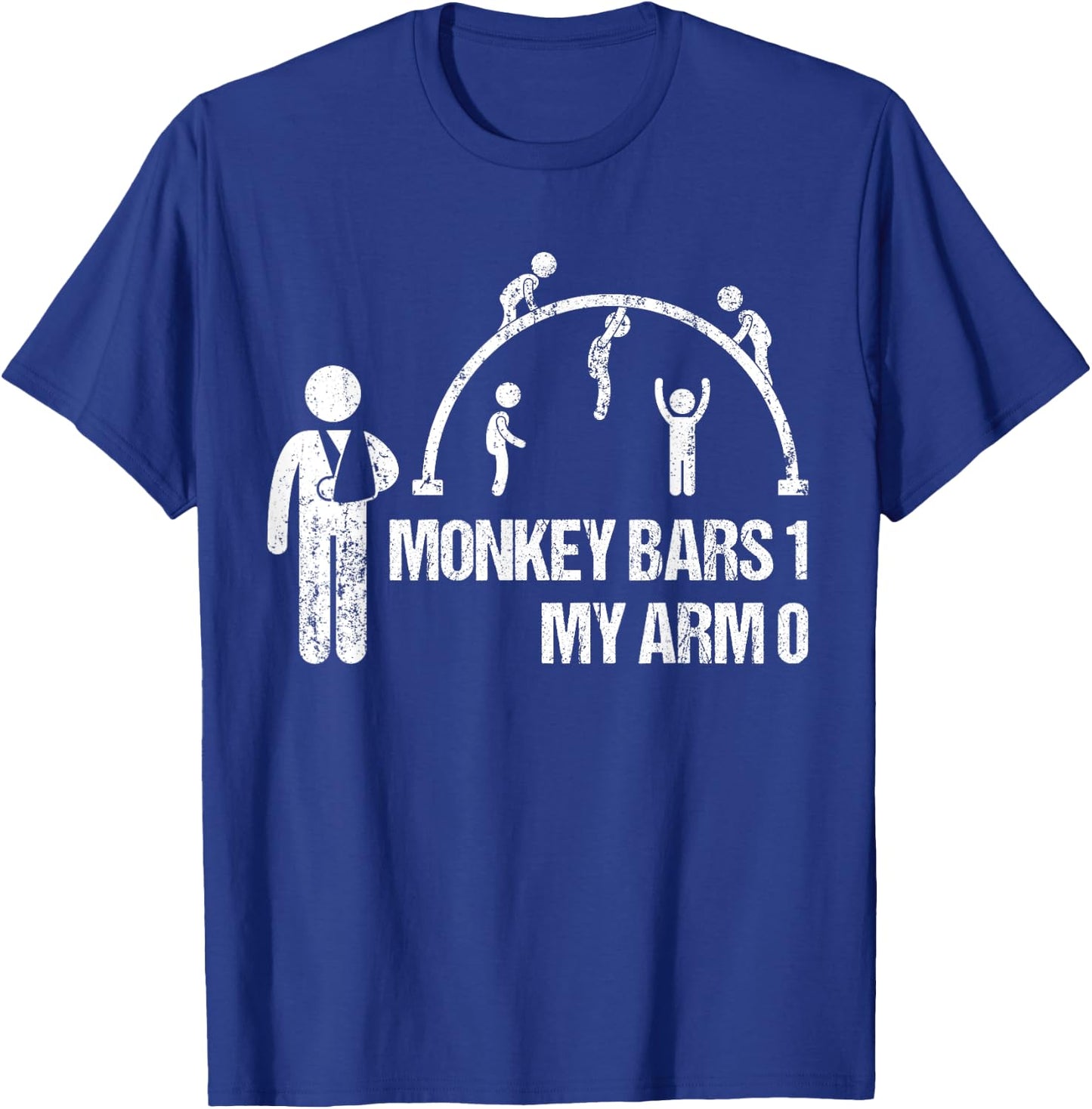 Monkey Bars 1 My Arm 0 Funny Broken Arm Story Boys Kids T-Shirt - T-Shirt | Royal