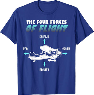 How Planes Fly Aerospace Engineering design | Aviation gift T-Shirt - T-Shirt | Royal