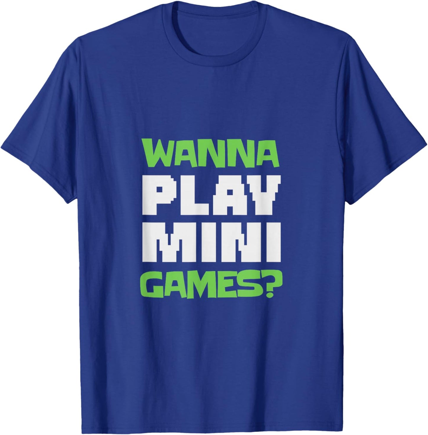 Wanna Play Mini Games? Retro Arcade Gamer Monkey T-Shirt - T-Shirt | Royal