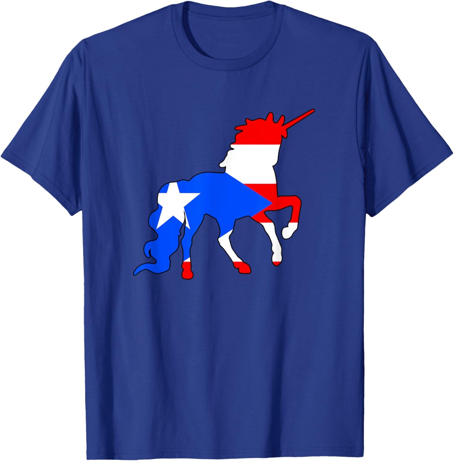 Boricua Puerto Rico PR Flag Puerto Rican Unicorn Kids Girls T-Shirt - T-Shirt | Royal