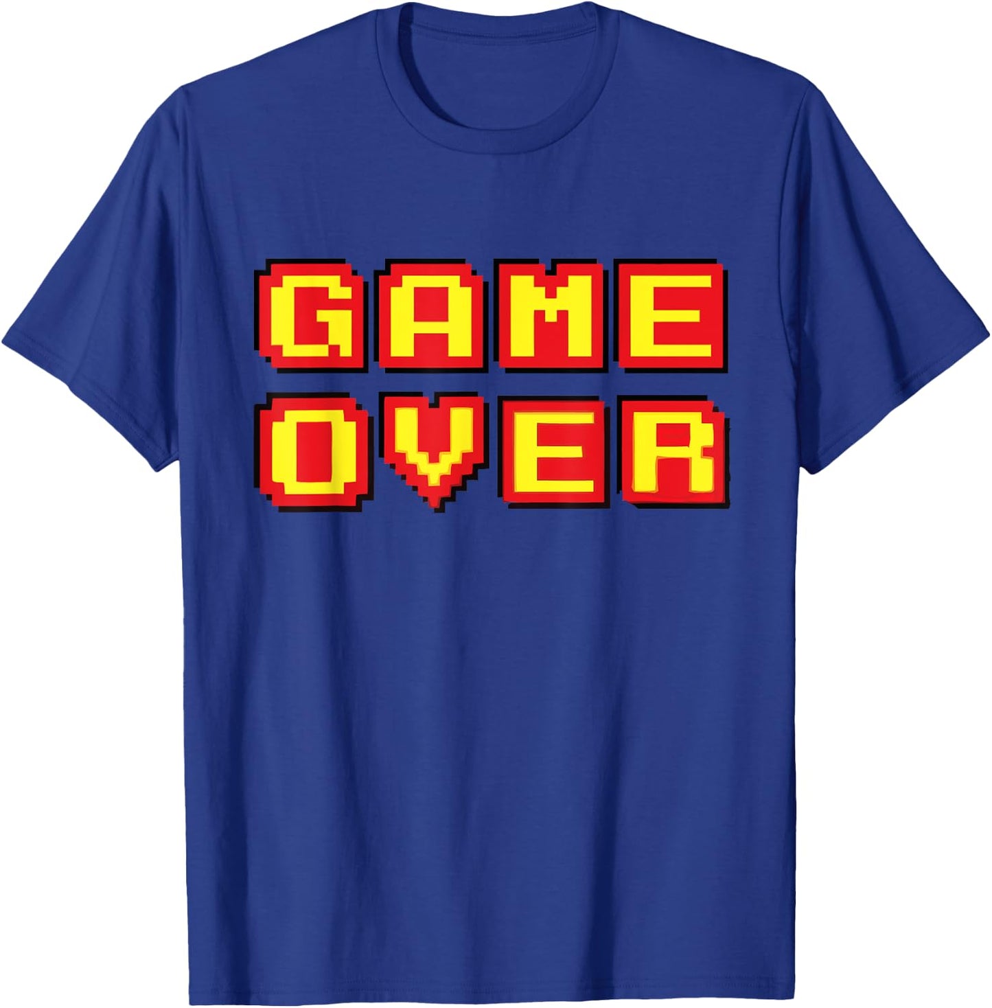 Game Over Vintage Retro Video Games Gaming gift arcade T-Shirt - T-Shirt | Royal