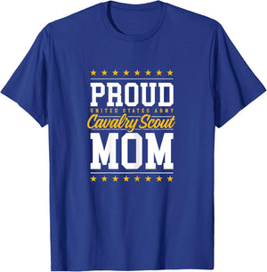 Proud Cavalry Scout Mom T-Shirt - T-Shirt | Royal