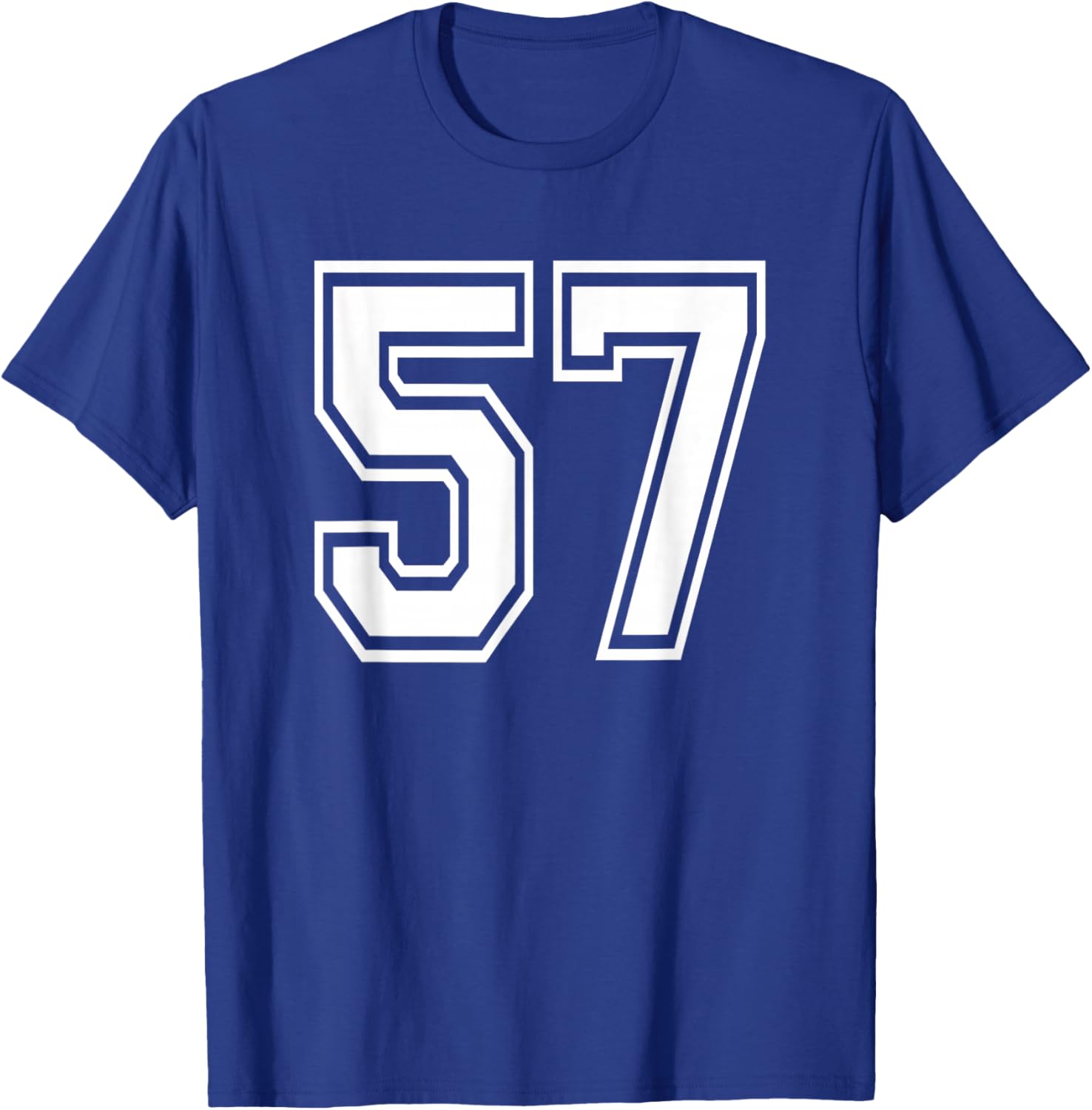 Number 57 Birthday Gift Sports Player Team Numbered Jersey T-Shirt - T-Shirt | Royal