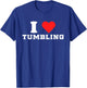 Cheerleading I Love Tumbling Cheer Squad Flyer Base Backspot T-Shirt - T-Shirt | Royal