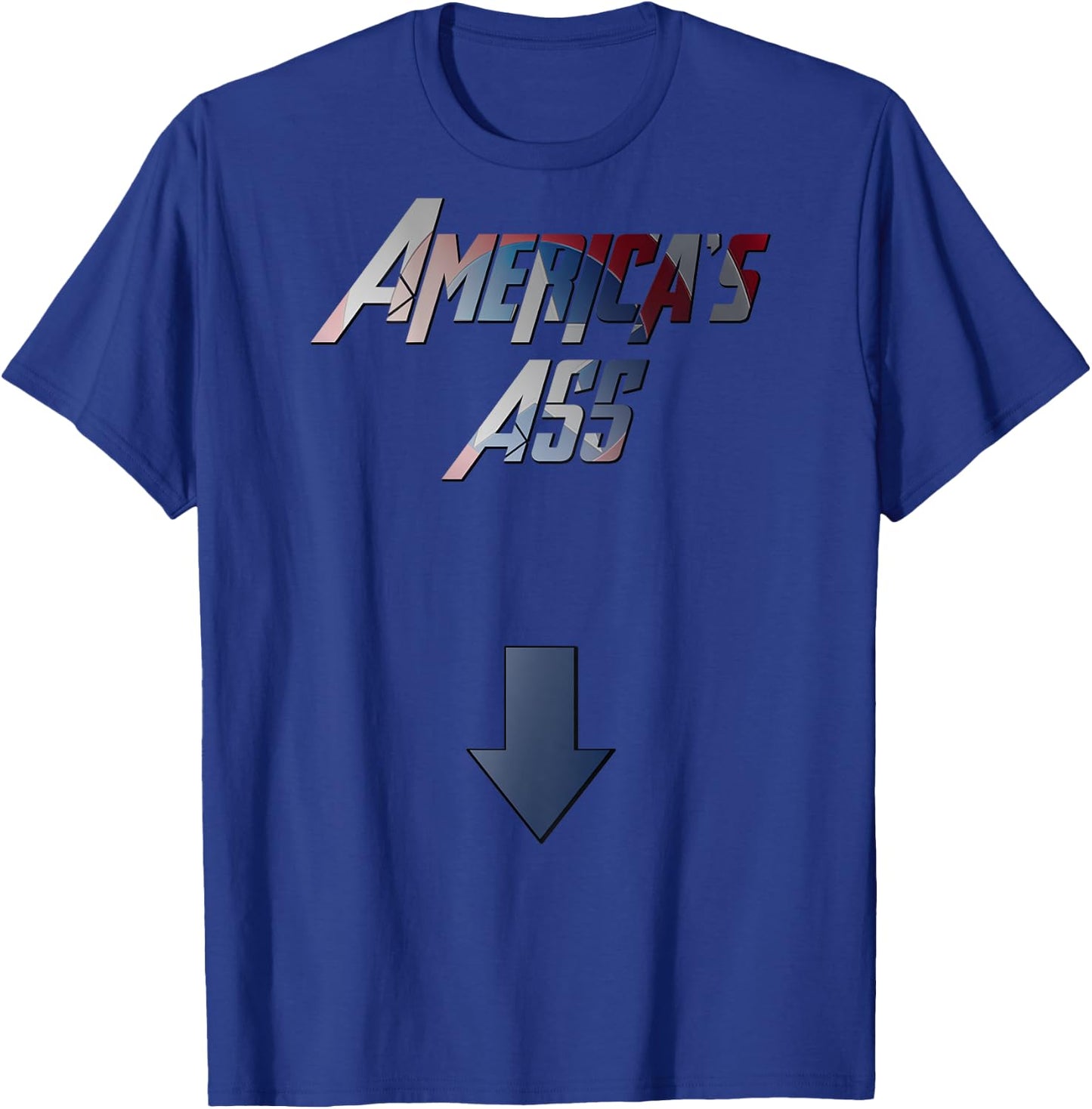 America's Ass Funny T-Shirt - T-Shirt | Royal