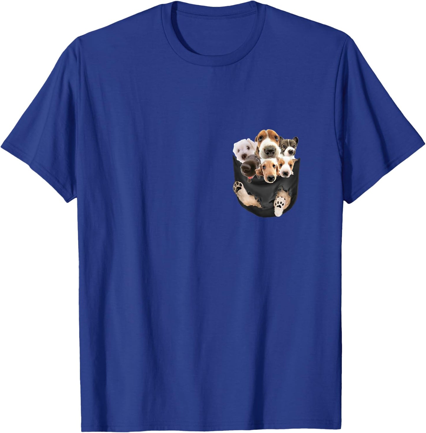 Dog Lovers Gifts Dogs In Pocket Funny Dog Face T-Shirt - T-Shirt | Royal