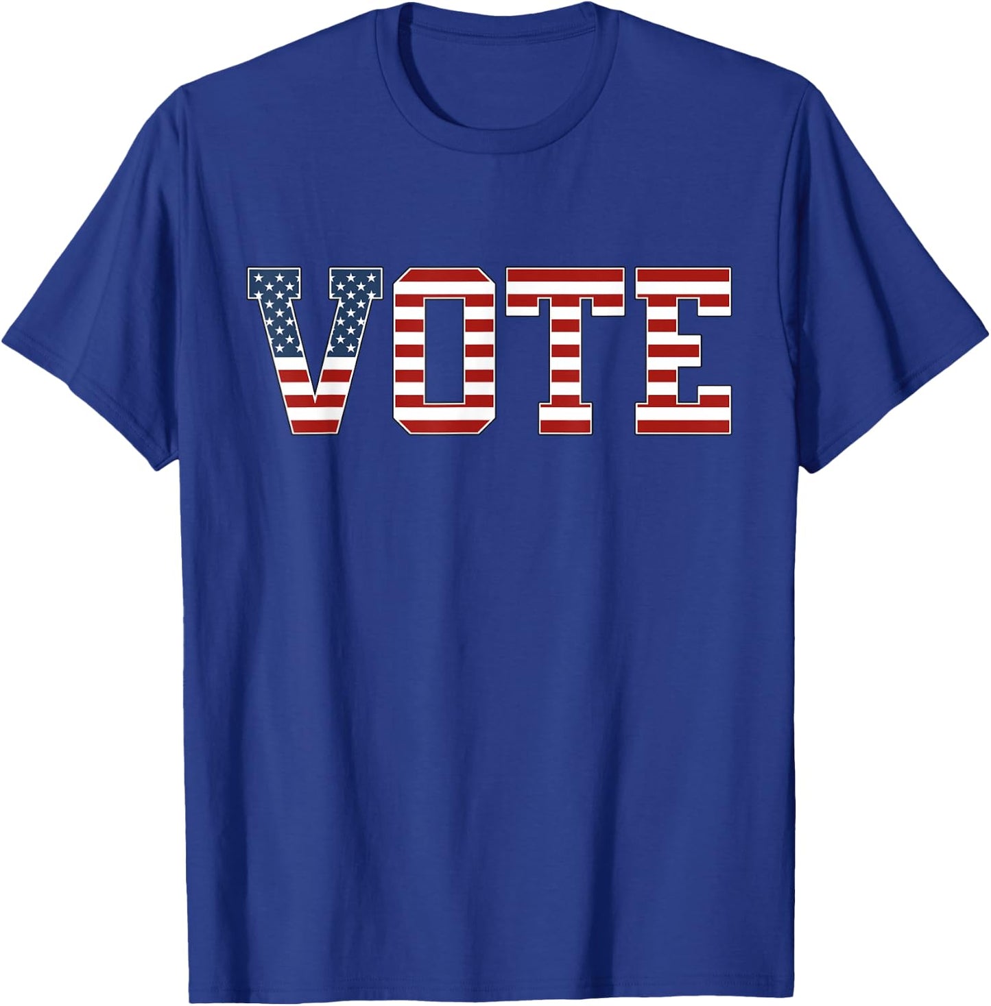 Vote Women Men Red White Blue American Flag 2024 Elections T-Shirt - T-Shirt | Royal