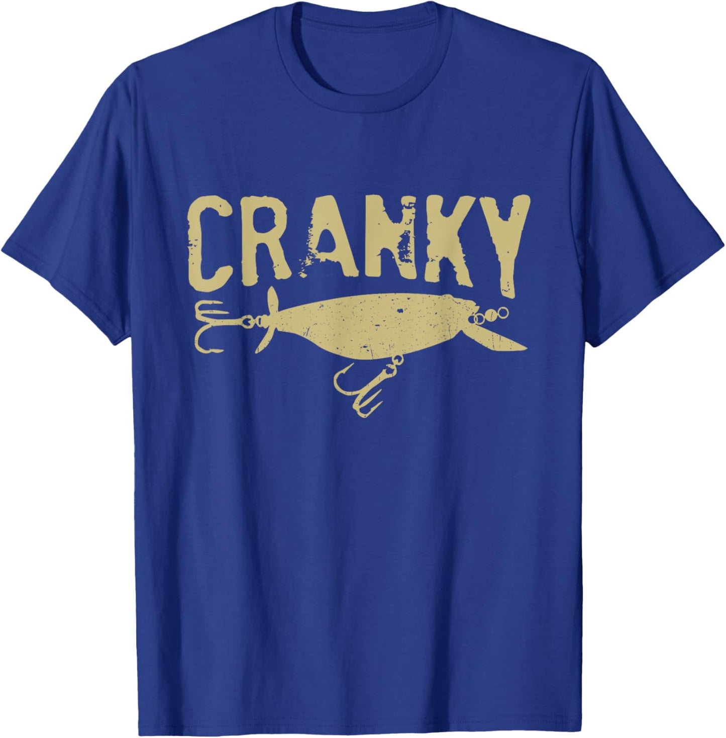 Funny Cranky - Crankbait Fishing Lure Humor Fishermen T-Shirt - T-Shirt | Royal