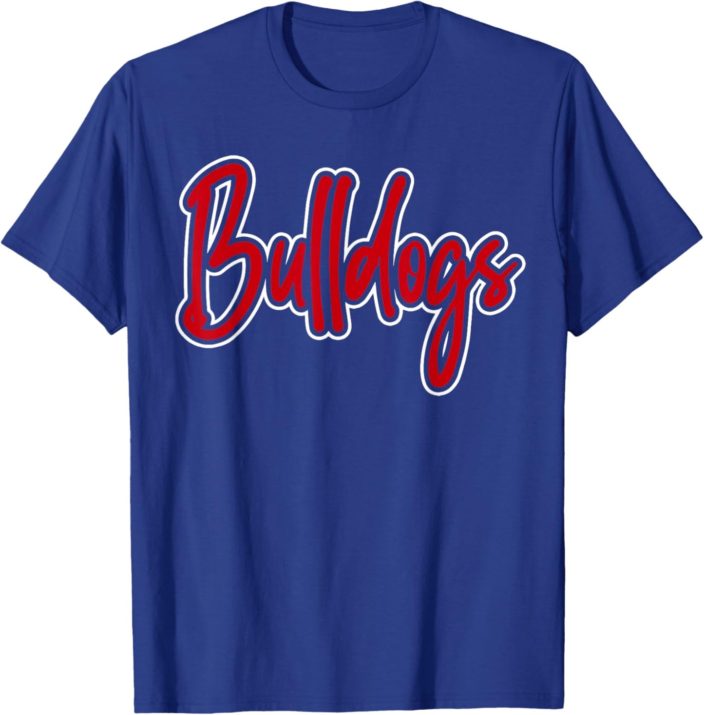 Go Dawgs Funny Bulldogs T-Shirt - T-Shirt | Royal
