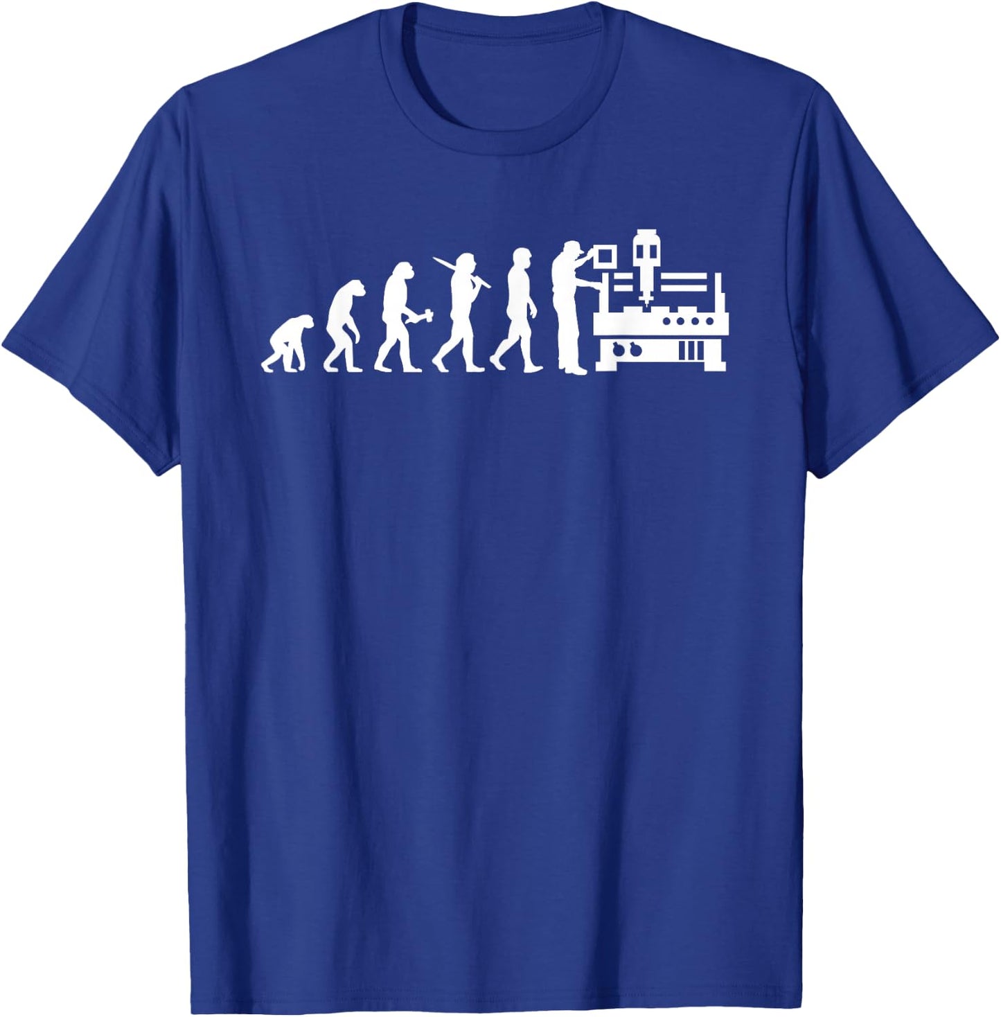 CNC Operator Evolution CNC Machinist T-Shirt - T-Shirt | Royal