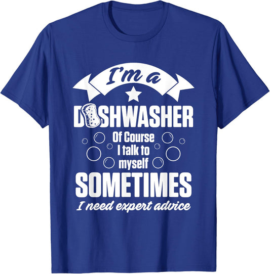 Dishwasher Expert Funny Dishwashing Gift T-Shirt - T-Shirt | Royal