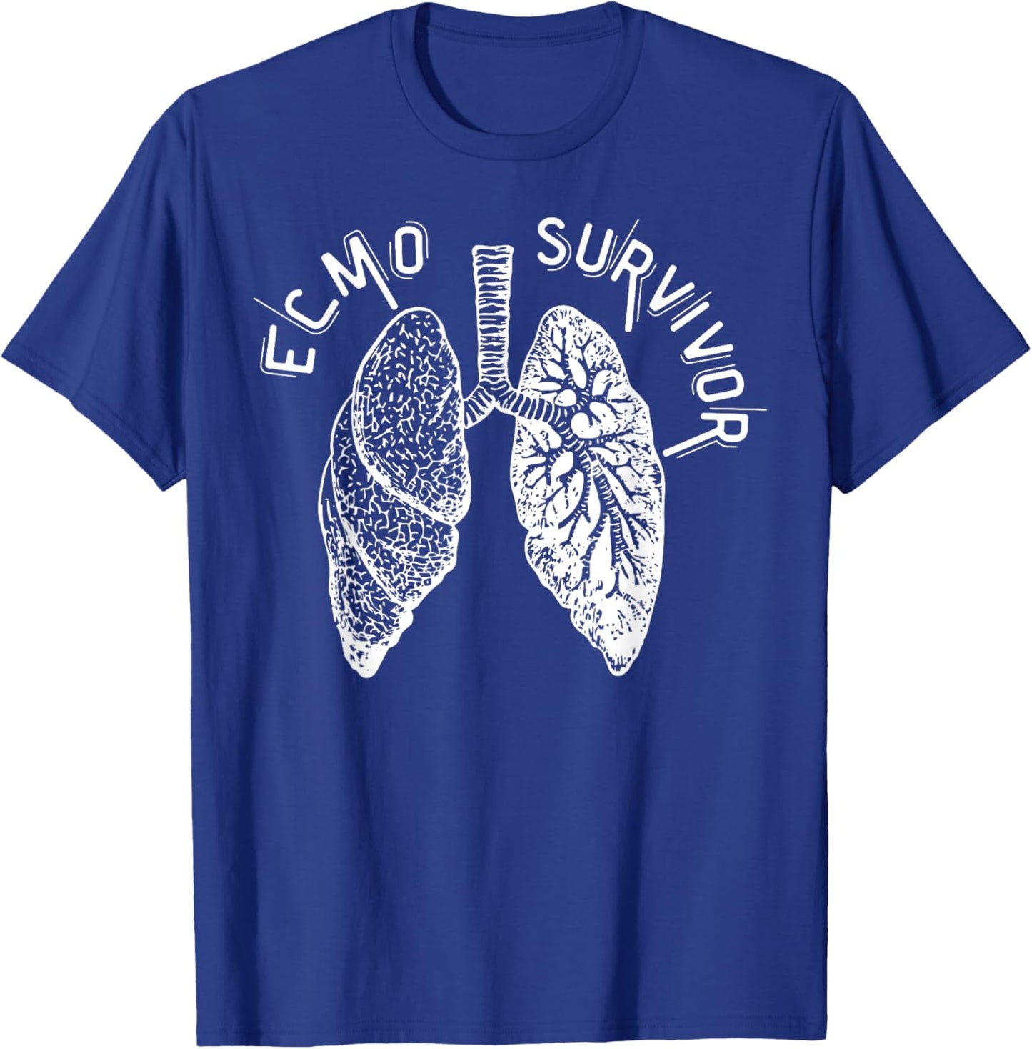 Retro Lungs ECMO Survivor ECMO Oxygenator Nurse Hospital T-Shirt - T-Shirt | Royal