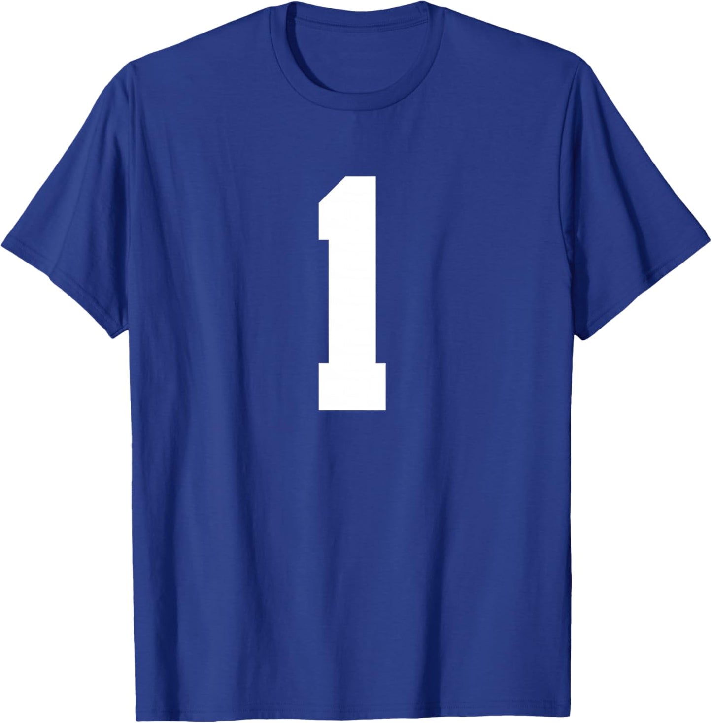1 Number (on Back) Sport Team Number Jersey T-Shirt - T-Shirt | Royal