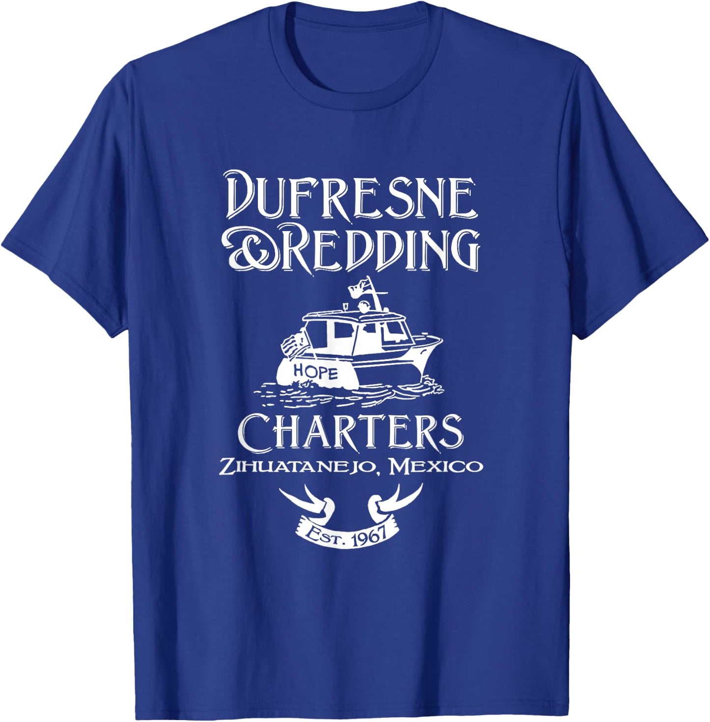 Dufresne and Redding Charters Zihuatanejo Mexico Fun T-Shirt - T-Shirt | Royal