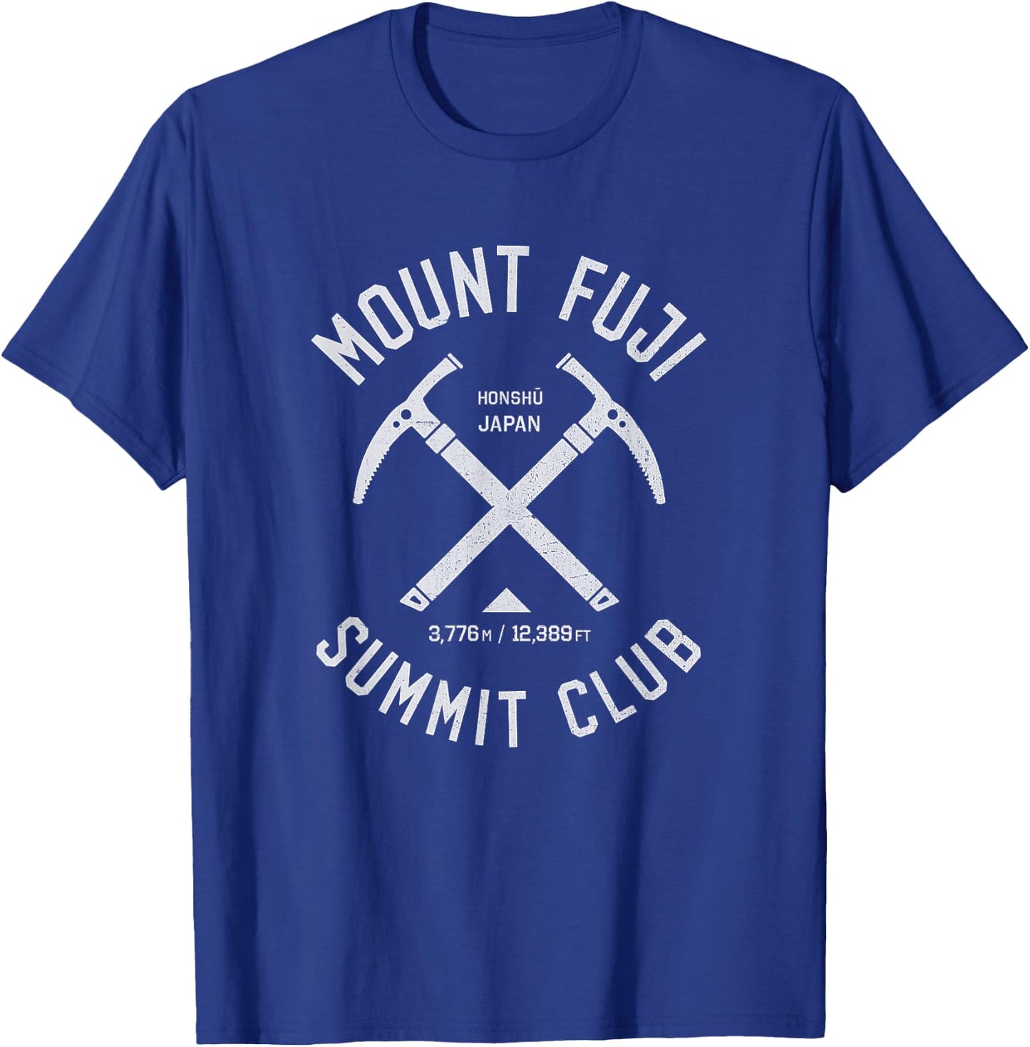 Mount Fuji Summit Club | I climbed Mt Fuji Japan Distressed T-Shirt - T-Shirt | Royal