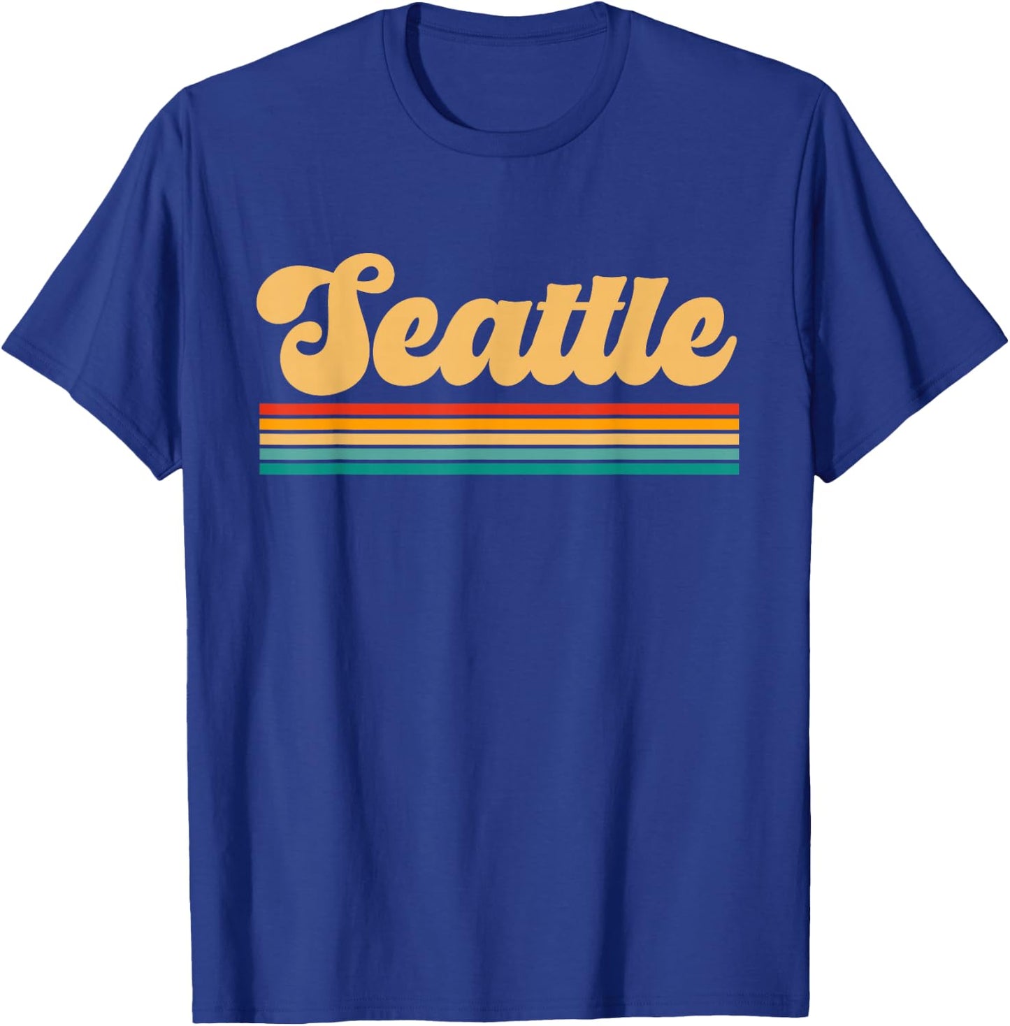 Retro Seattle Washington T-Shirt - T-Shirt | Royal