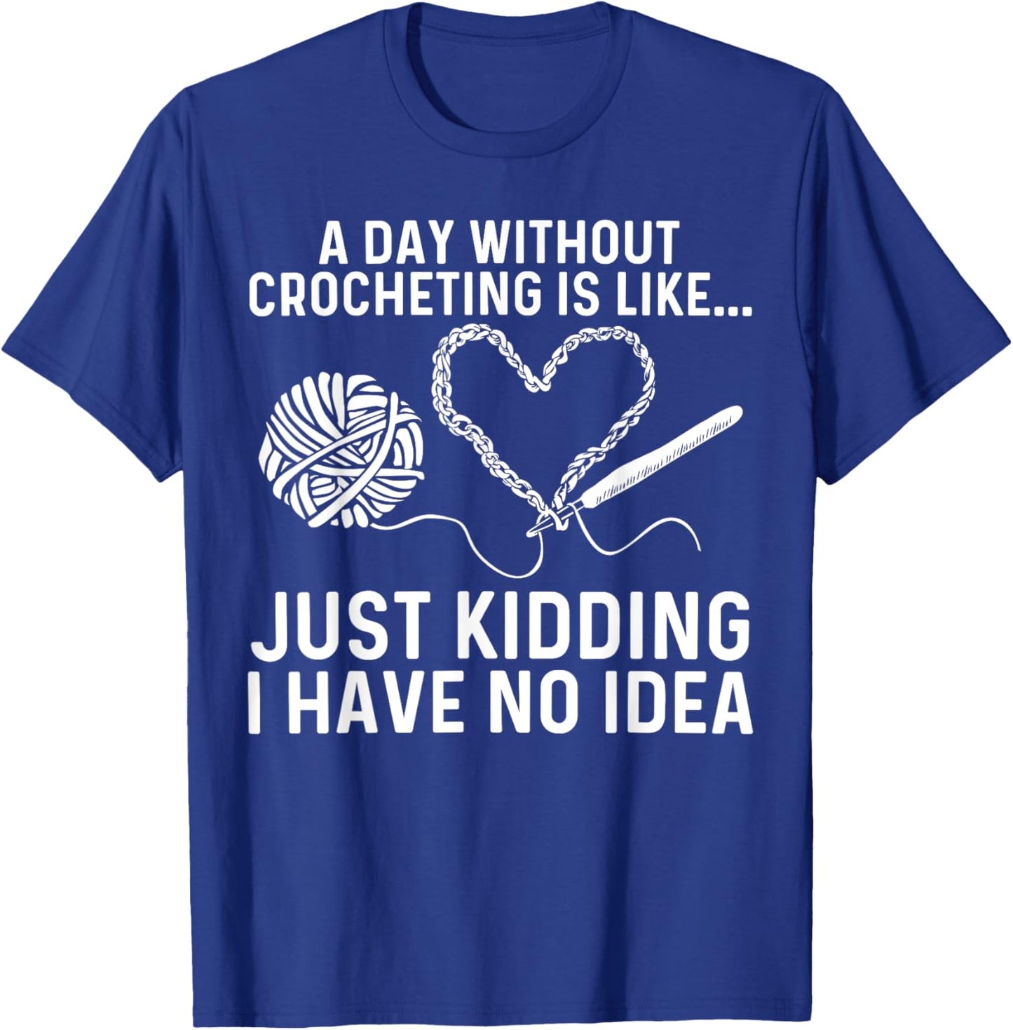 Crocheting Art Grandma Crocheter Crochet Lovers T-Shirt - T-Shirt | Royal
