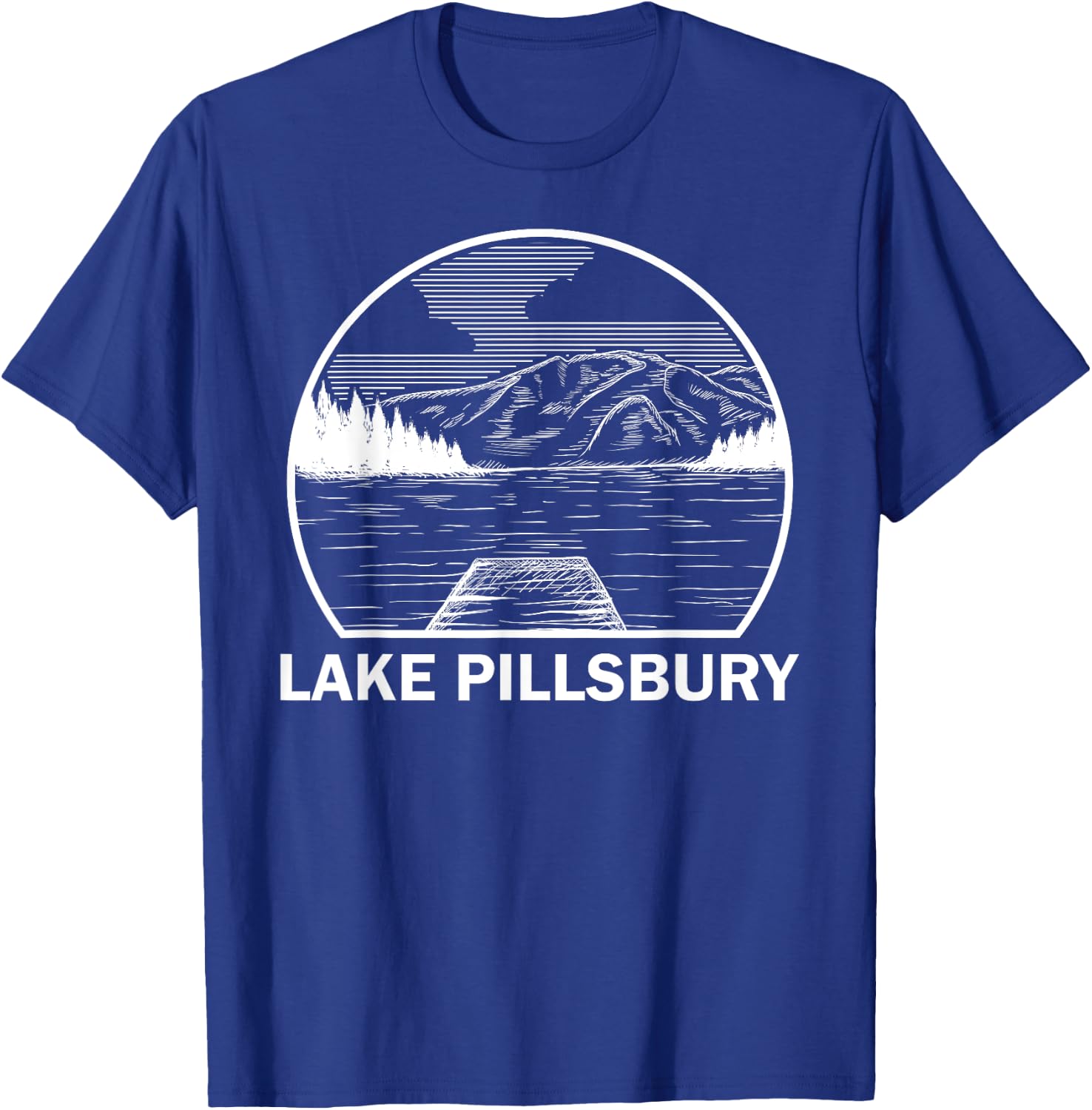 LAKE PILLSBURY CALIFORNIA Funny Fishing Camping Summer Gift Women Girls Kids T-Shirt - T-Shirt | Royal
