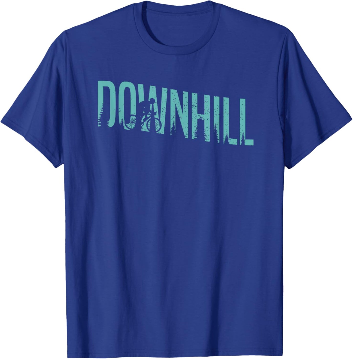 Down Hill Mountain Bike MTB Biking Bike Riding Cycling Biker T-Shirt - T-Shirt | Royal