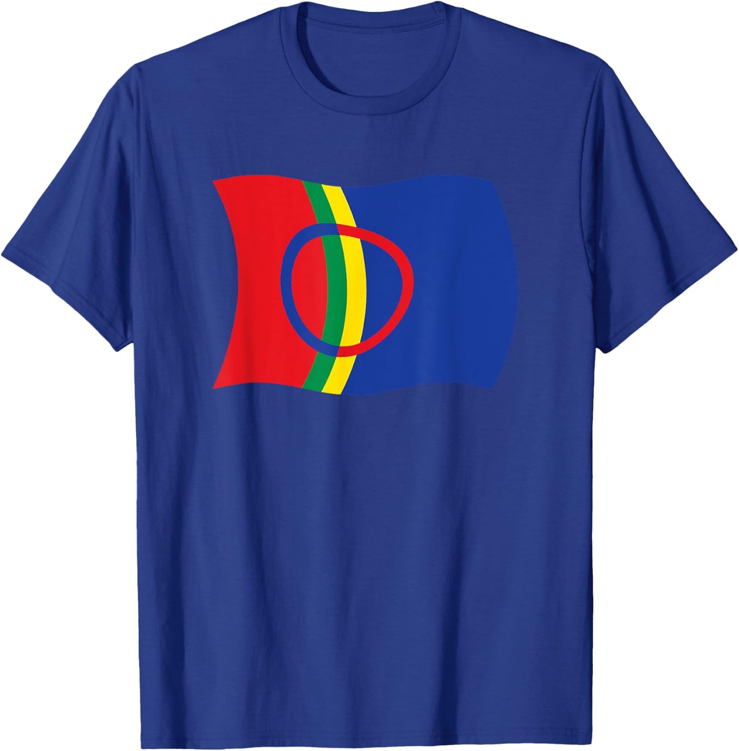 Wavy Flag of the Sami People Lapland Sapmi Norway Shirt T-Shirt - T-Shirt | Royal