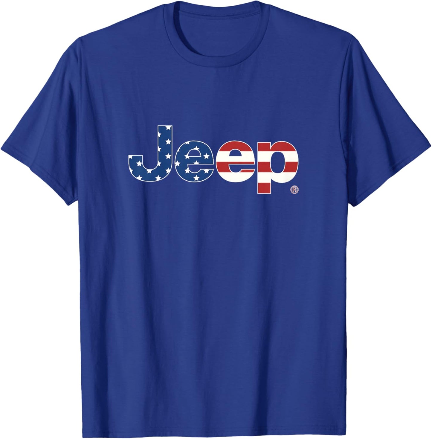 Kids Jeep Flag Wordmark Logo Officially Licensed T-Shirt - T-Shirt | Royal