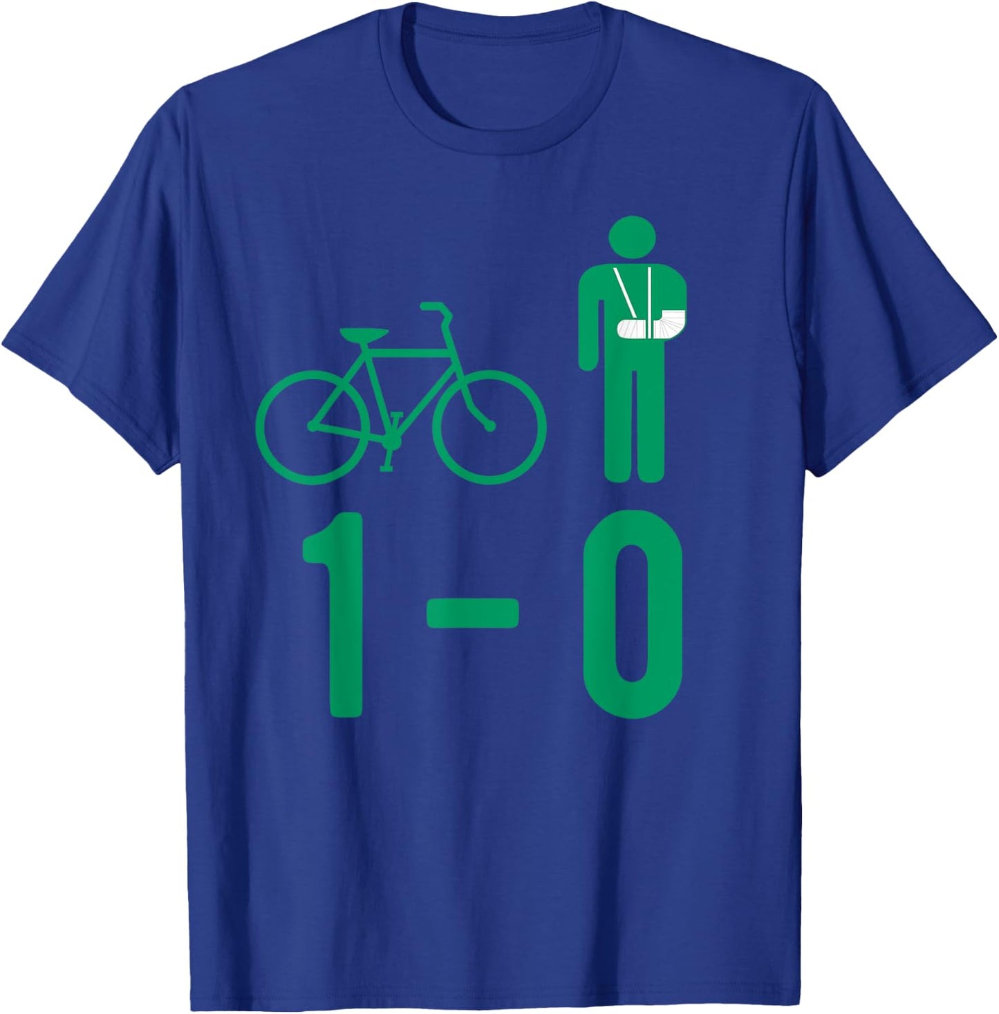 Bike Accident Broken Bone 1-0 Plaster Fracture Gift T-Shirt - T-Shirt | Royal