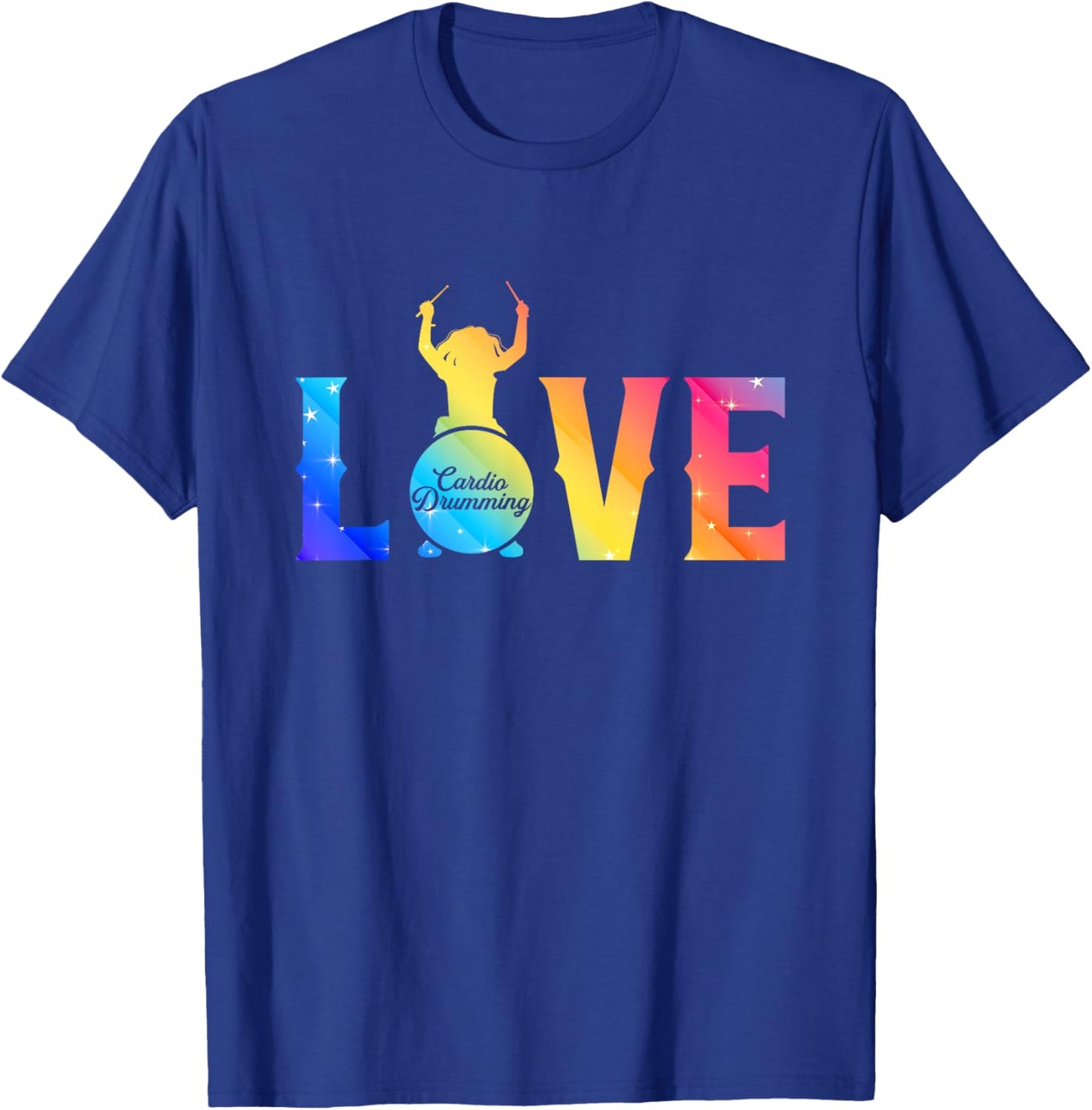 Cardio and gym colored shirt love cardio drumming T-Shirt - T-Shirt | Royal