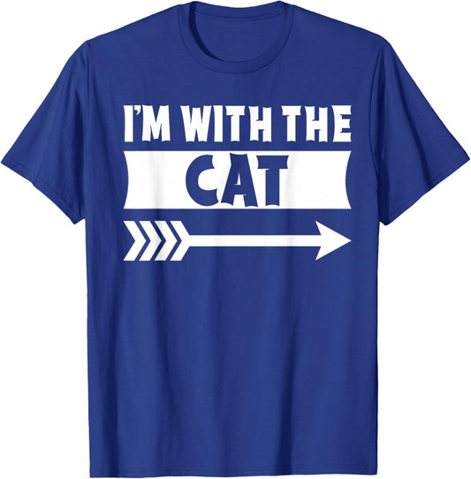 I'm With The Cat Halloween Costume Cat Halloween T-Shirt - T-Shirt | Royal