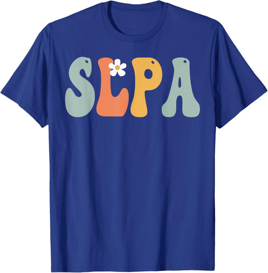 SLPA Groovy Women Appreciation Day Hello Back To School T-Shirt - T-Shirt | Royal