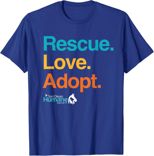 Rescue Love Adopt T-Shirt - T-Shirt | Royal